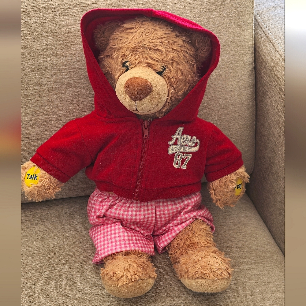 Build-A-Bear Aeropostale Red Hoodie Aero Ath Dept 87 Plush